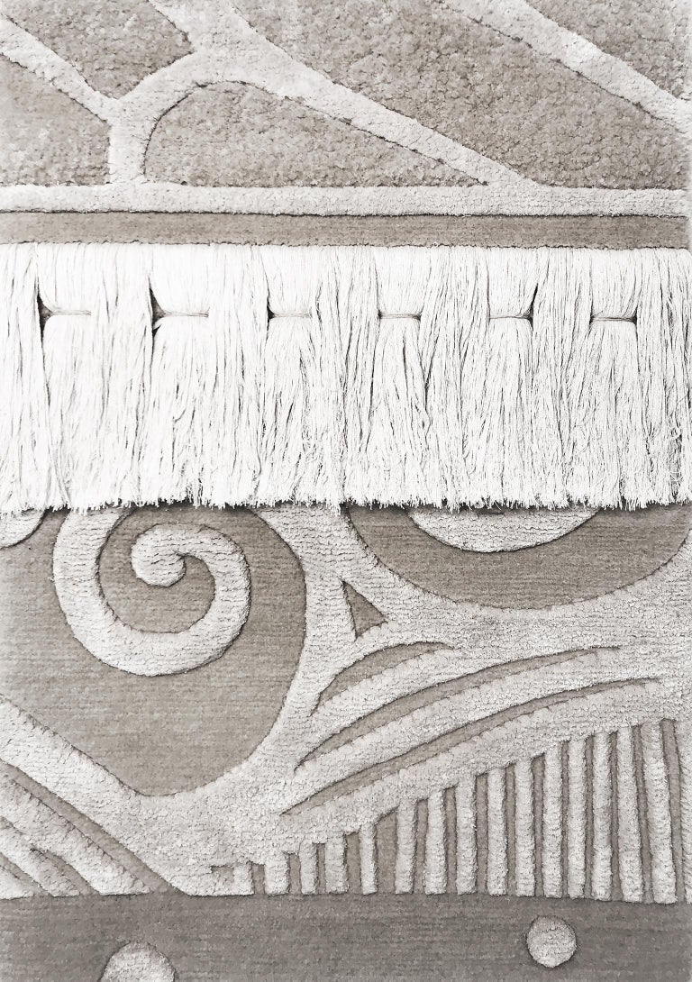 Laura Argento - Narural Big Hand Knotted Wool Silk Rug For Sale at ...