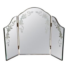 LAURA ASHLEY VENETIAN STYLE TRIFOLD MIRROR FOR DRESSING TABLE j1