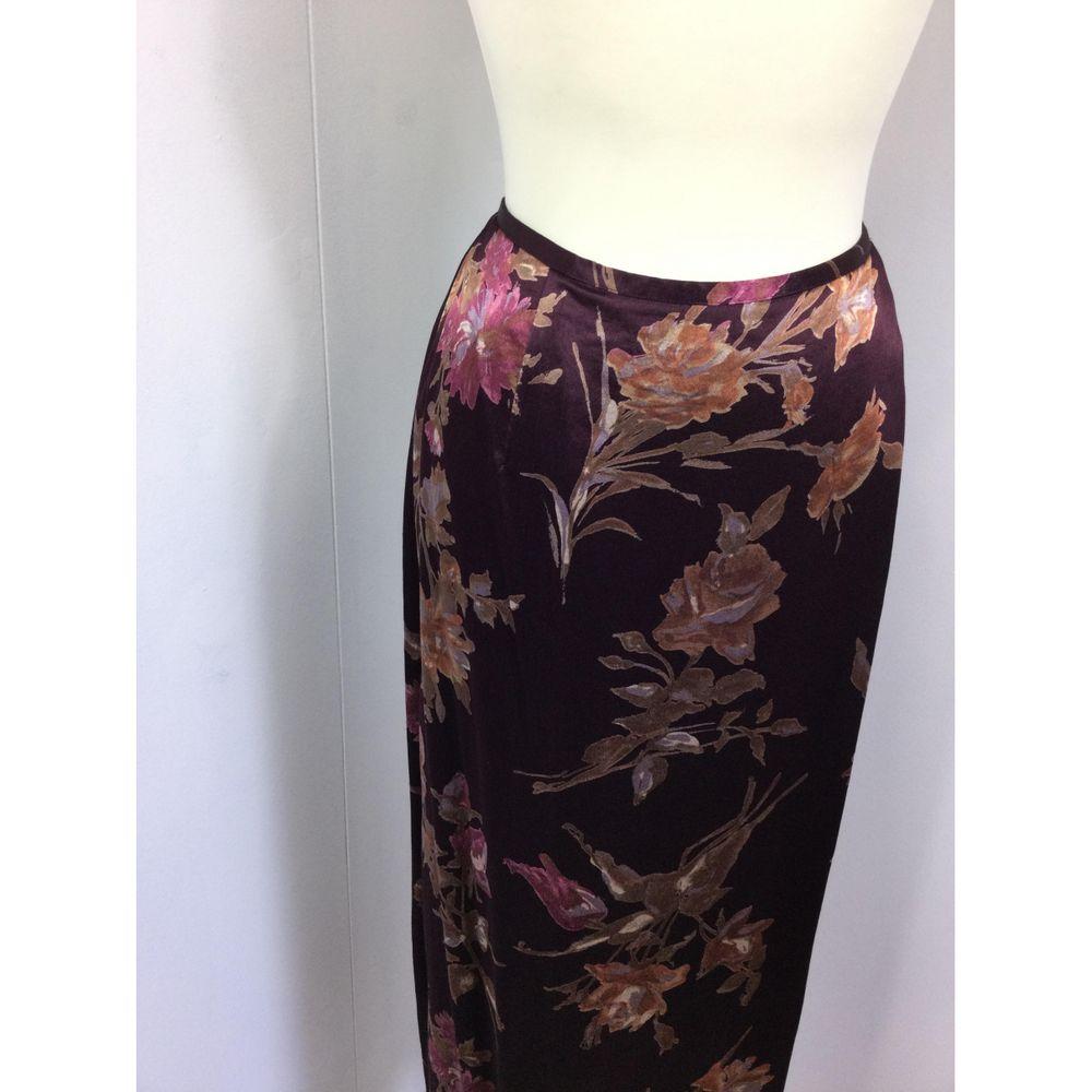 Laura Ashley Viscose Skirt in Burgundy In Good Condition For Sale In Carnate, IT