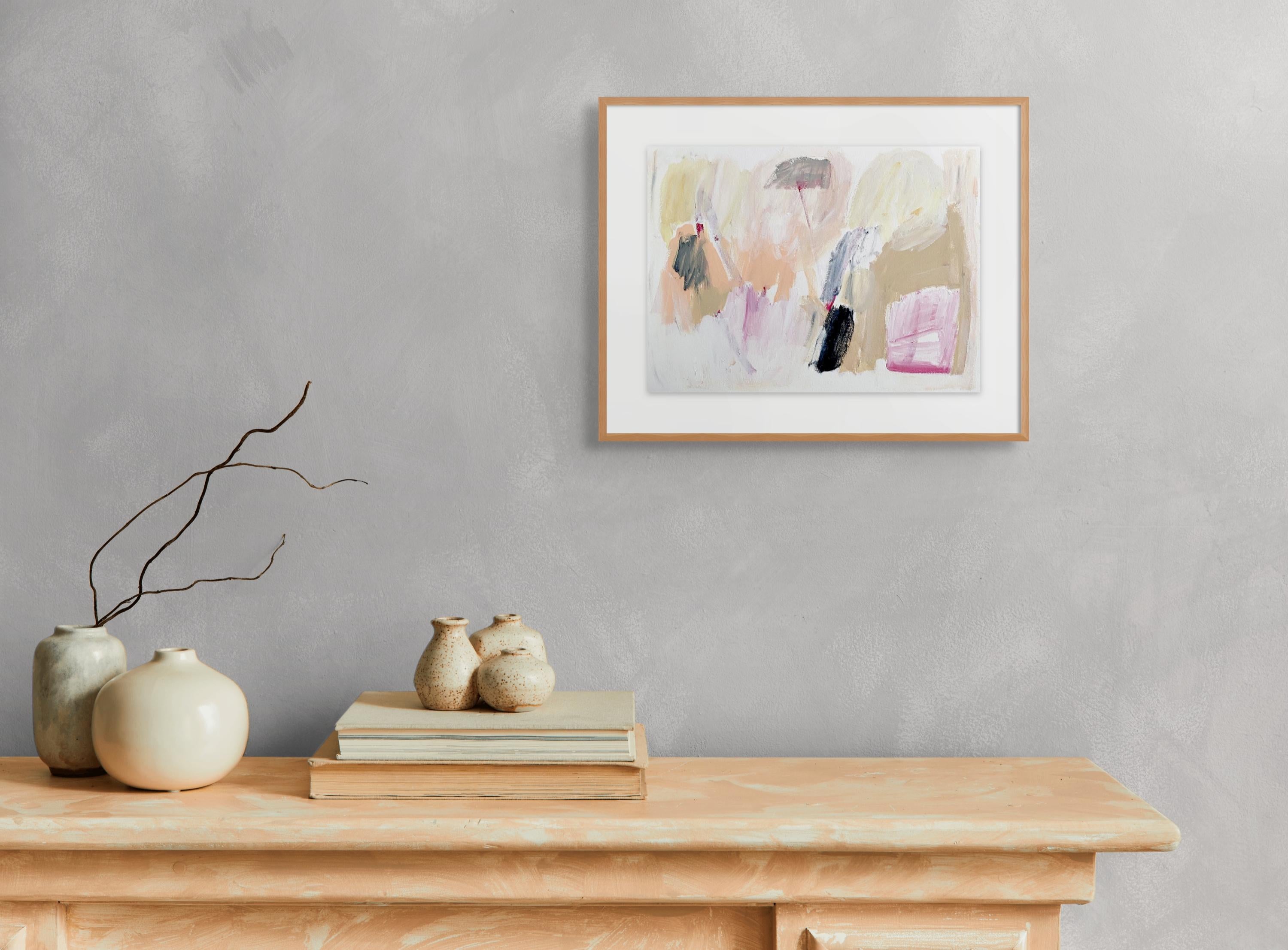 Delicious, Delicate (Abstrakte Malerei) – Painting von Laura Basterra Sanz