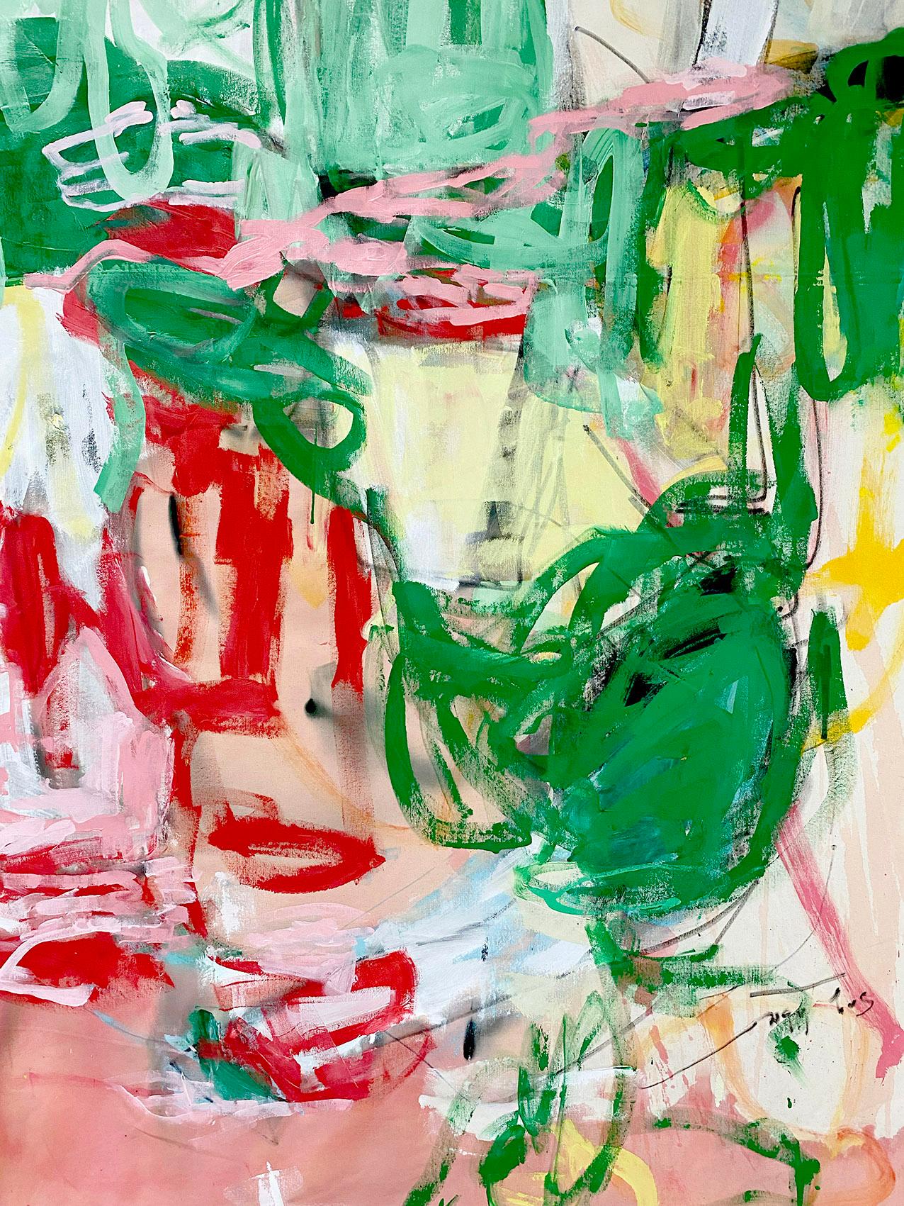 Evergreen (Pittura astratta) - Abstract Painting Beige di Laura Basterra Sanz