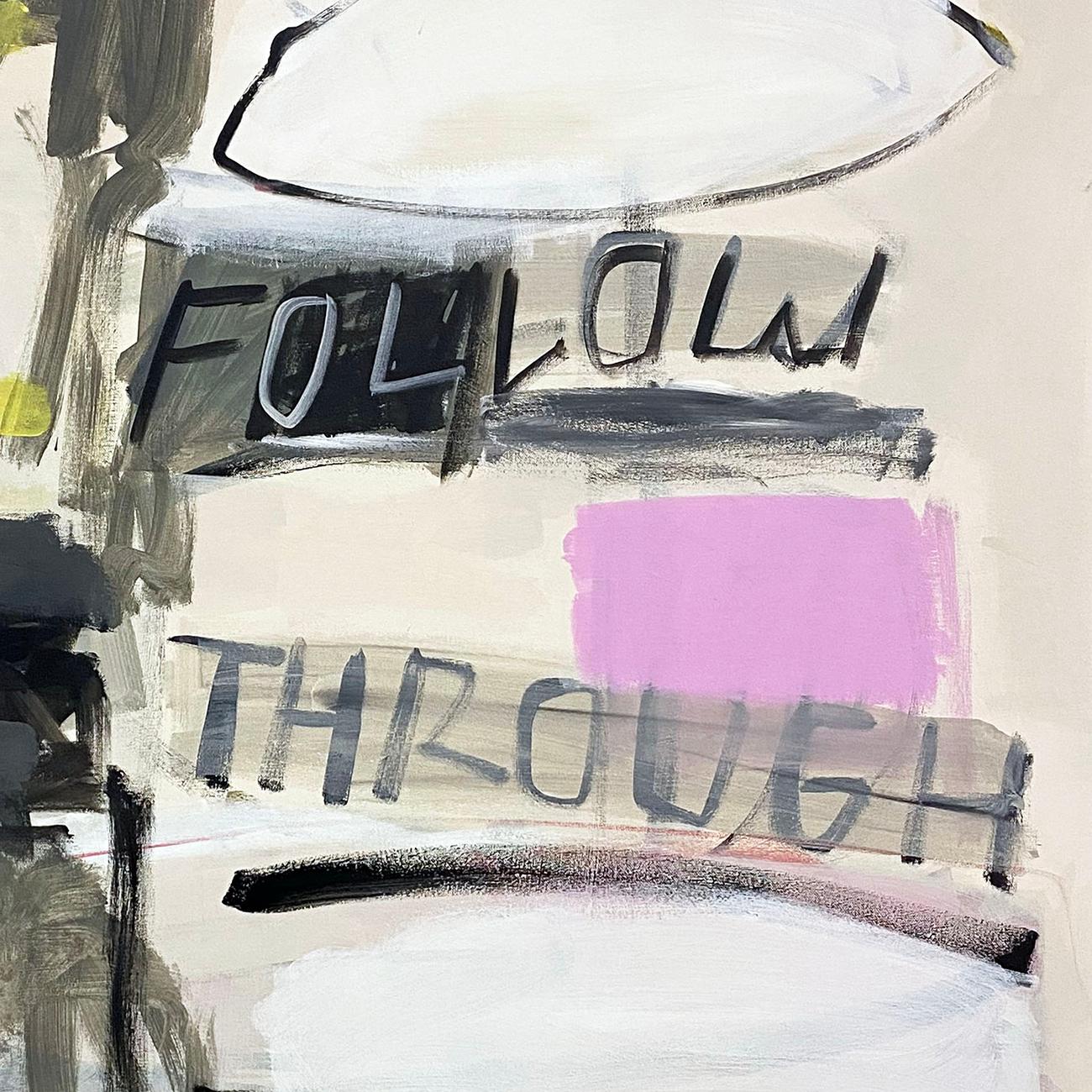 Follow Through (Pittura astratta) - Painting Astratto di Laura Basterra Sanz