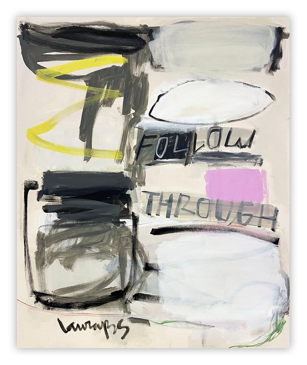 Abstract Painting di Laura Basterra Sanz - Follow Through (Pittura astratta)
