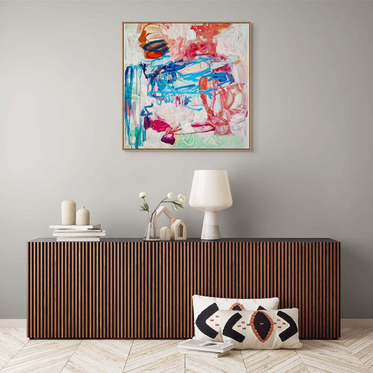 Es ist neu (Abstrakte Malerei) – Painting von Laura Basterra Sanz