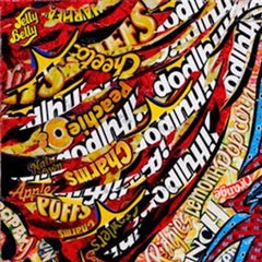 Bowie - Original - Part of Candy Wrapper Collage Series