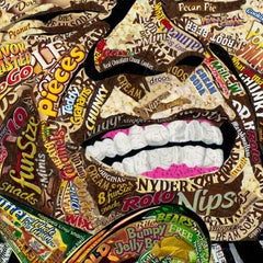 Louis - Original - Part of Candy Wrapper Collage Series