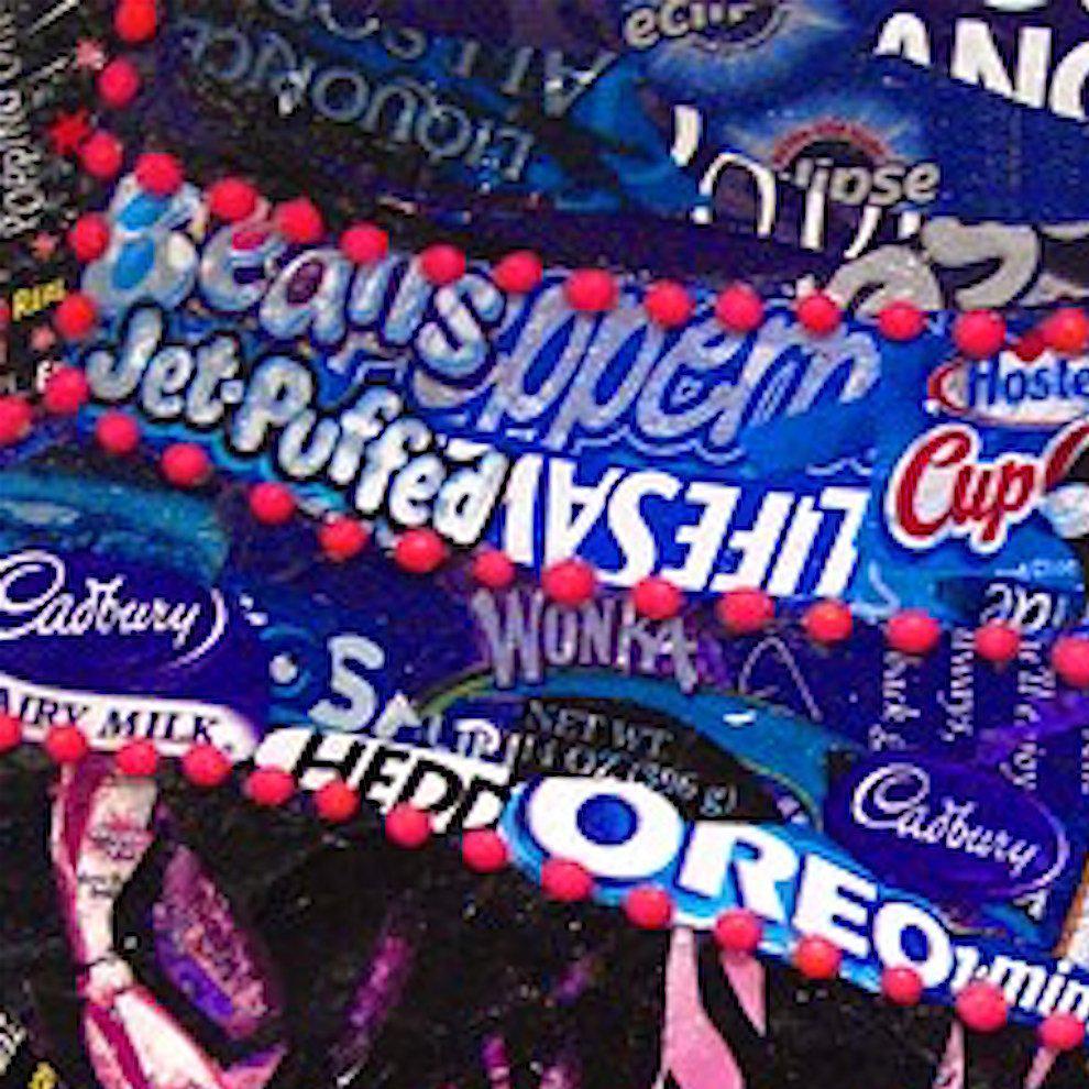 candy wrappers art