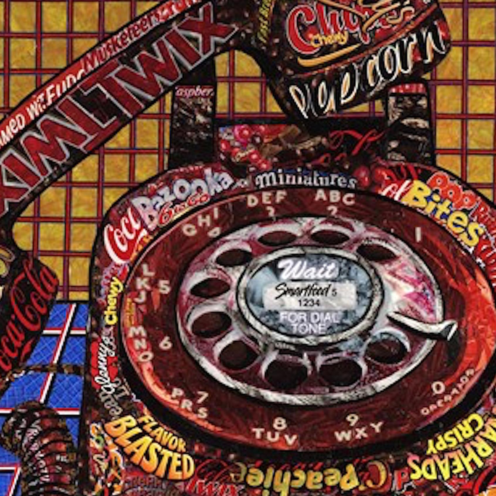 Off The Hook – Original – Teil der Candy Wrapper Collage-Serie (Pop-Art), Mixed Media Art, von Laura Benjamin