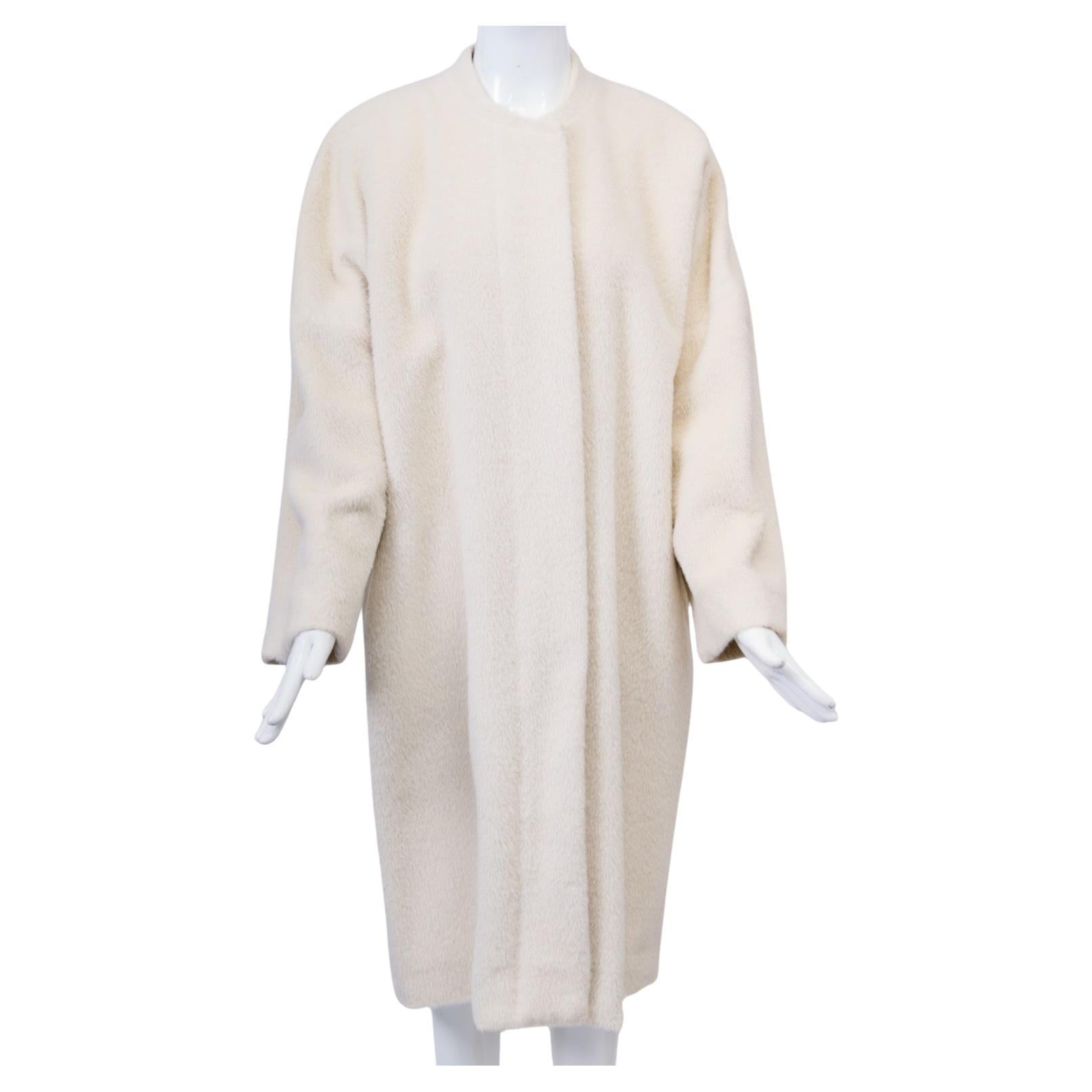 Laura Biagiatti White 1980s Coat For Sale