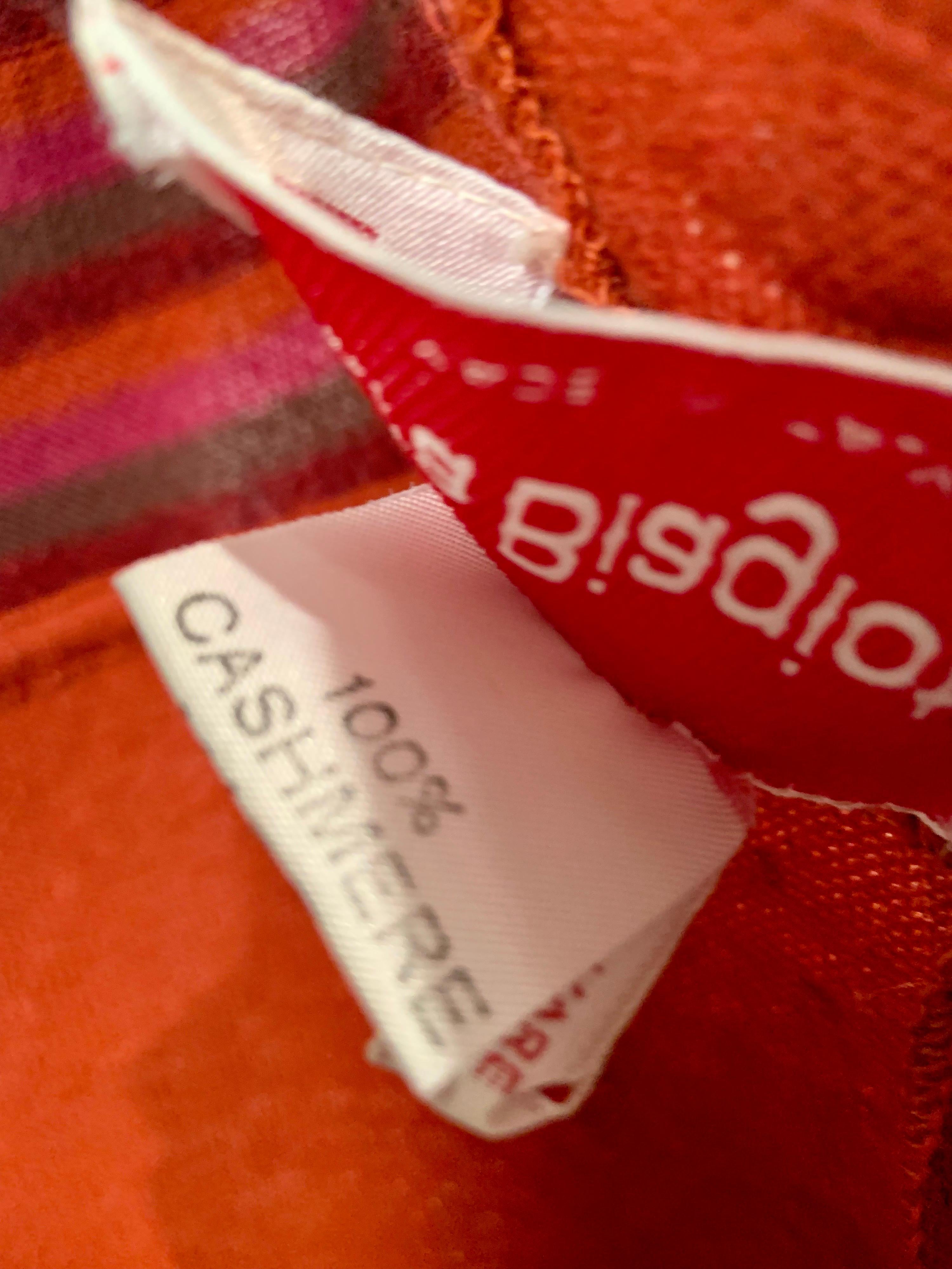 Laura Biagiotti Beaded Red Cashmere Halter Dress with an Empire Waist For Sale 8