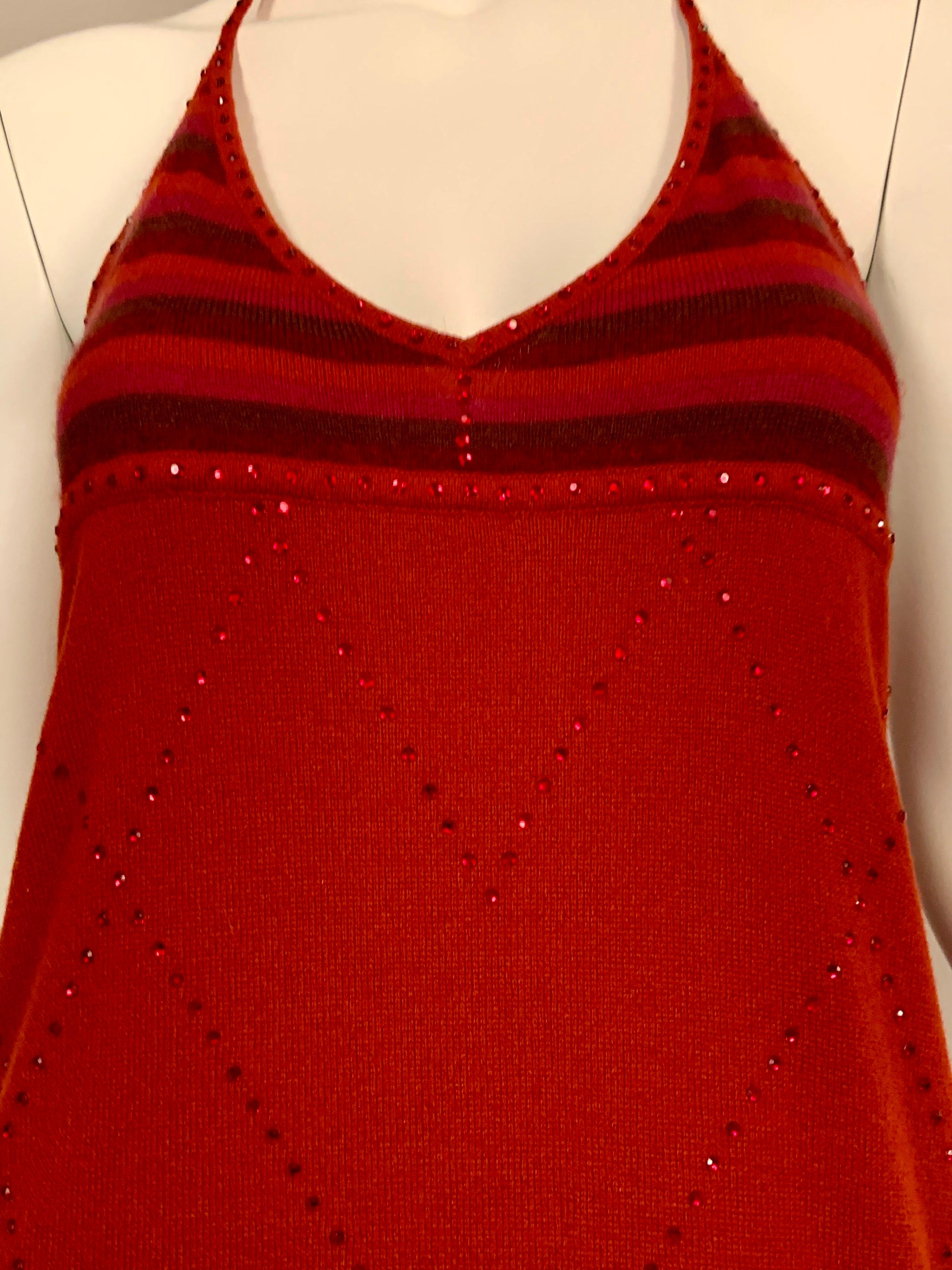red cashmere dress