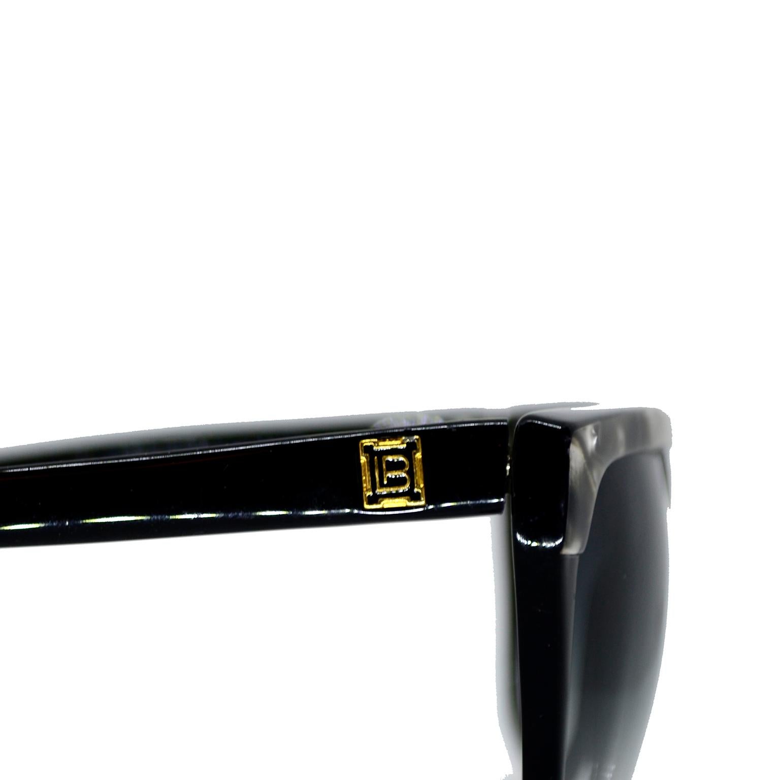 Laura Biagiotti Black and Silver Marbled Vintage Sunglasses 3