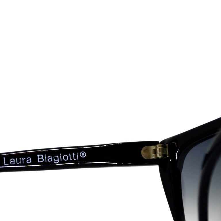 Laura Biagiotti Black and Silver Marbled Vintage Sunglasses  display picture 2