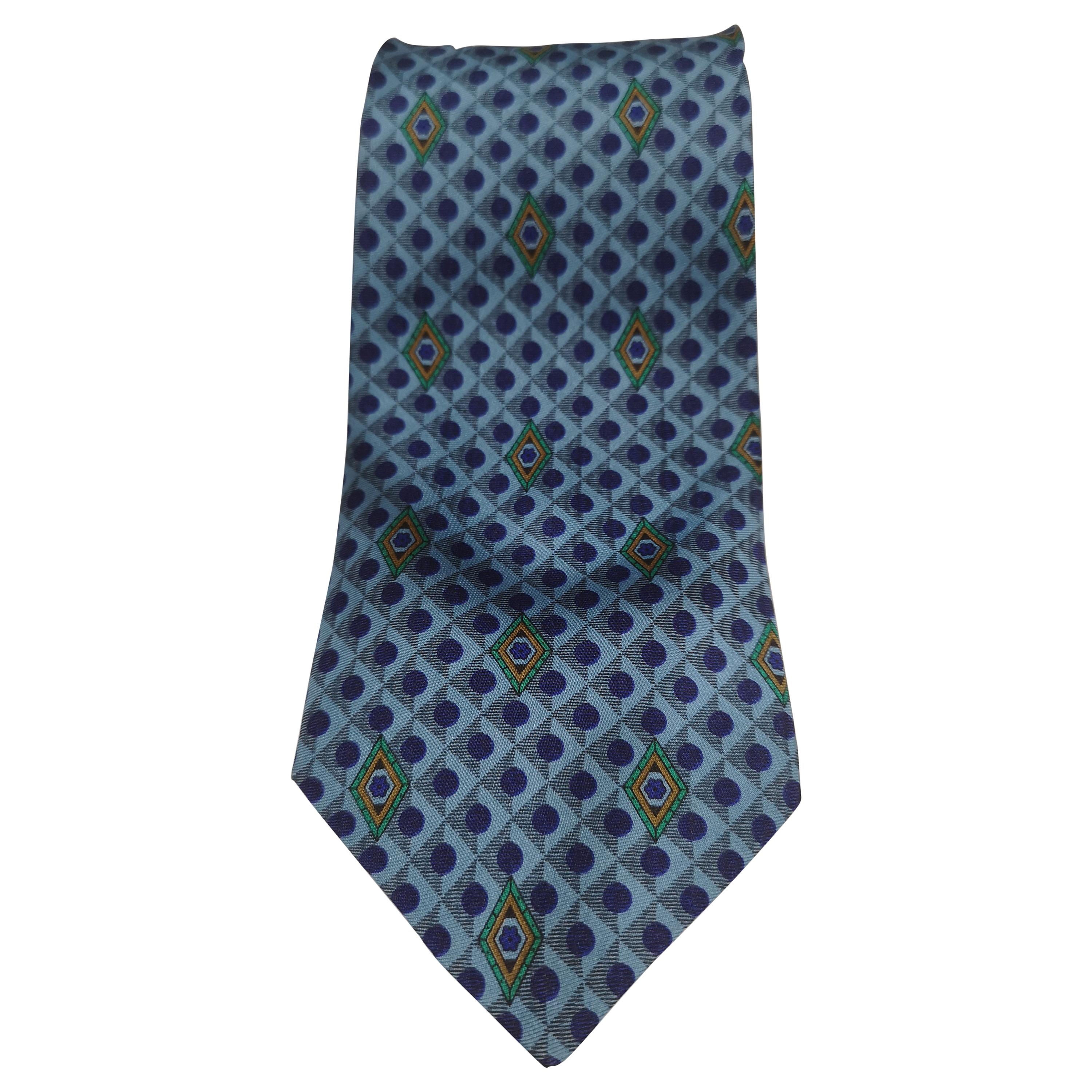Laura Biagiotti blue multicoloured silk tie