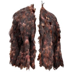 Laura BIAGIOTTI "New" Exotic Bird Feathers (Pre-Ban) Single Piece Jacket- Unworn