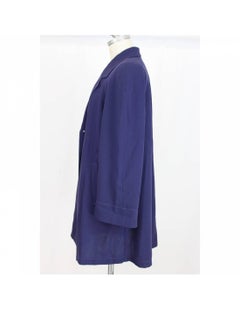 Laura Biagiotti Purple Cotton Classic Coat