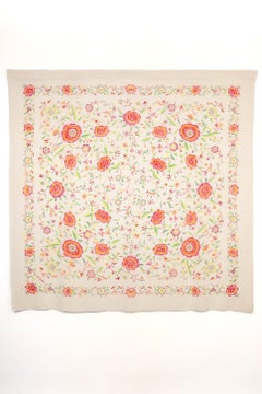 Laura Biagiotti Silk Stole Printed with Multicolored Flowers