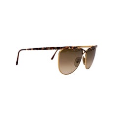 Laura Biagiotti Vintage Gold Cat-Eye Sonnenbrille Mod. V103 65/18 130 mm