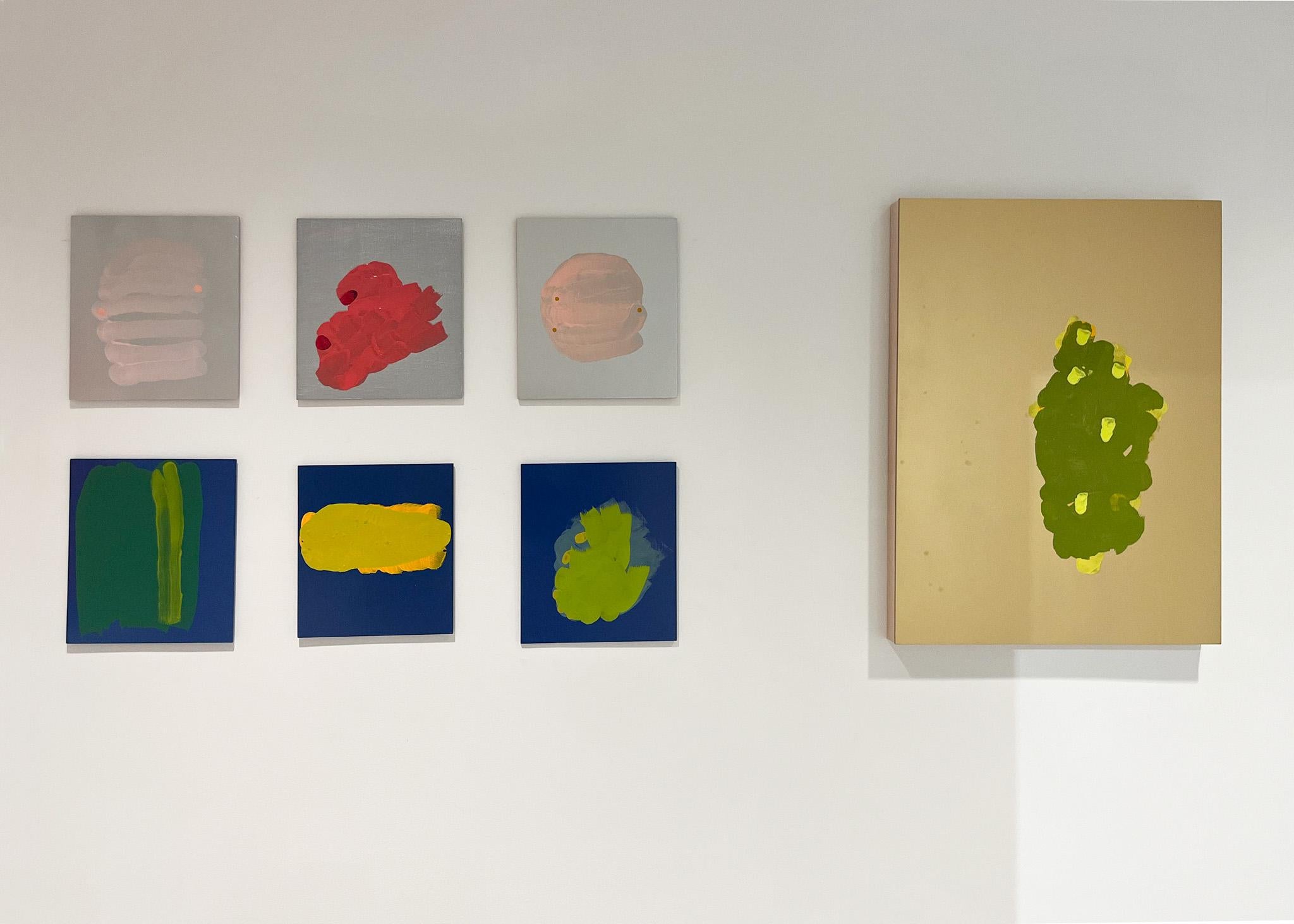 Laura Bidwa « Artist Talk 15 », peinture à l'huile et au latex sur panneau en vente 4