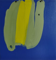 Laura Bidwa "Greening 3" oil and latex paints on panel