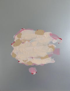 Laura Bidwa "Look" pittura a olio e spray su pannello
