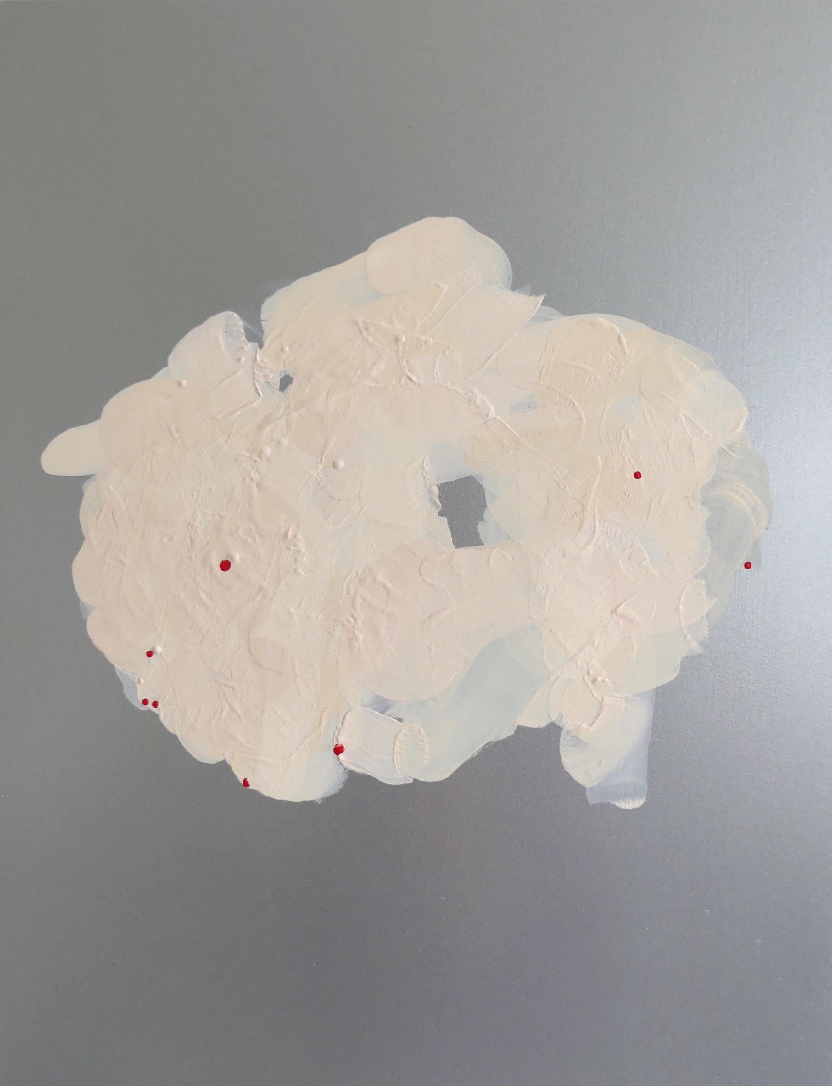 Laura Bidwa "Named" oil and spray paints on panel