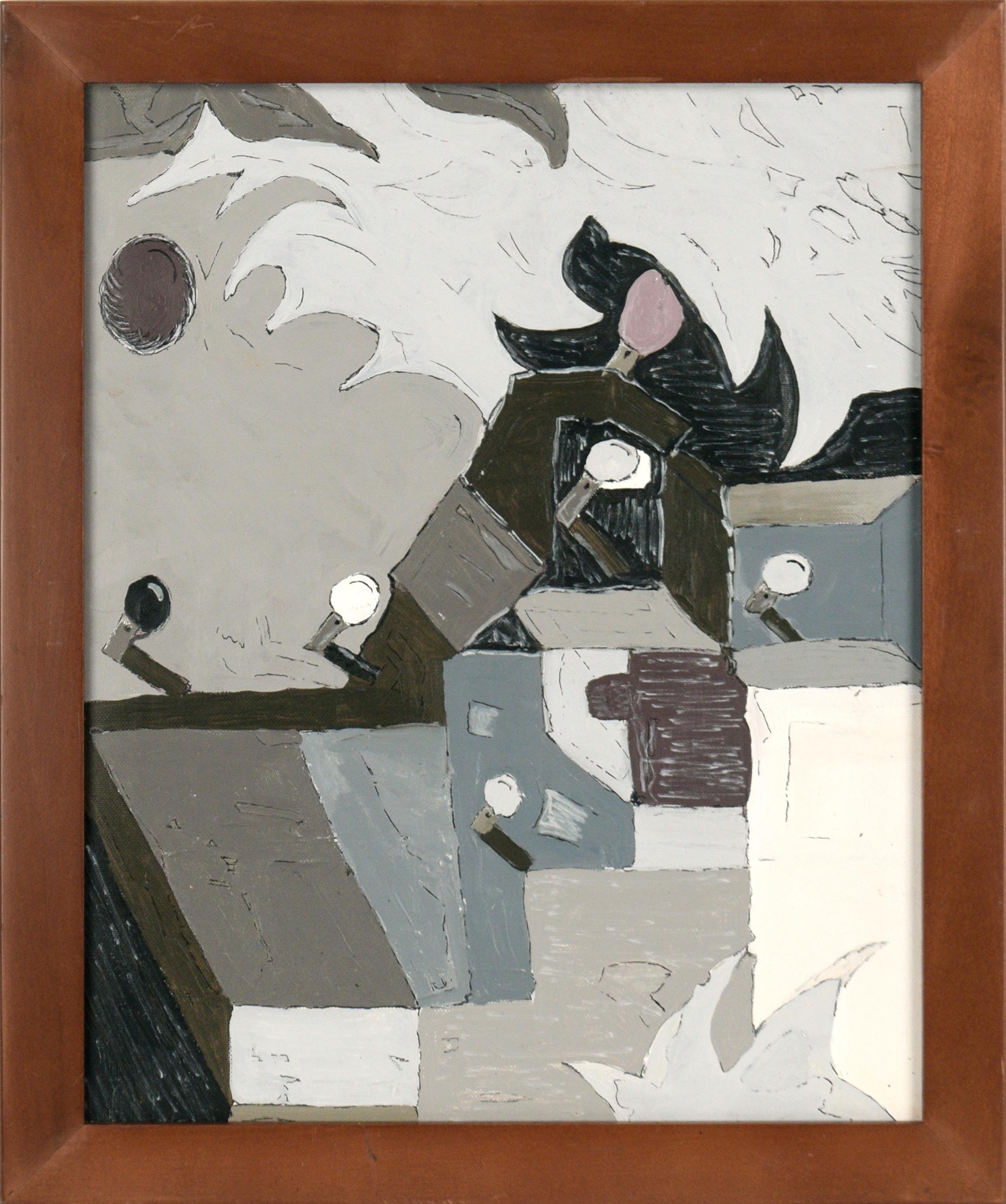 Laura Bowman Abstract Painting – Abstrakte architektonische Architektur