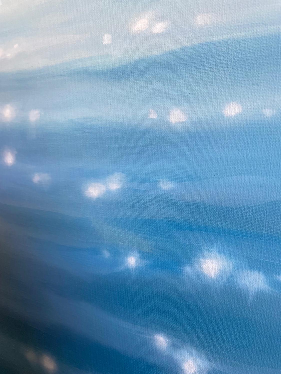 <p>Artist Comments<br />Sunlight sparkles off the surface of calm moving water. Artist Laura Browning draws inspiration from a time spent kayaking and stand-up paddling around Lake Tahoe in California. The cool blues and twinkling reflection bring