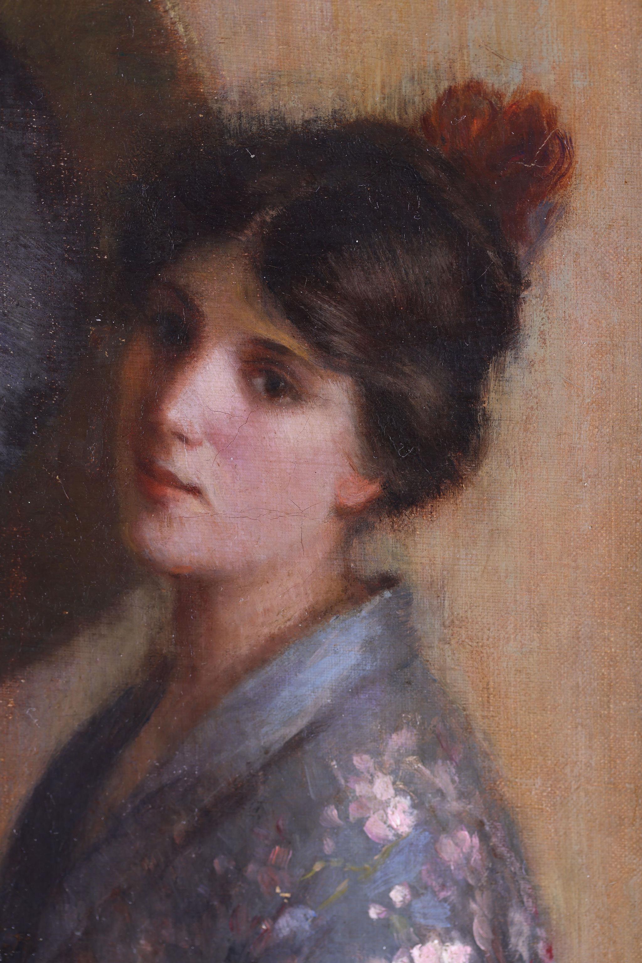 Laura E. Brumm

The painting is beautifully signed and titled on the reverse with the artist's handwriting and address written on the original label.

Picture Size: 34 x 16
