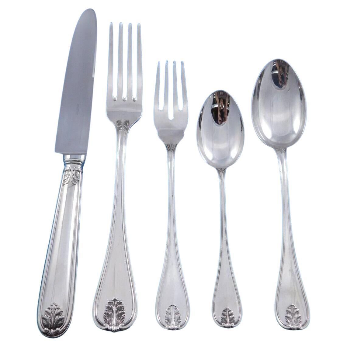 Laura by Buccellati Juego de Cubiertos de Plata de Ley 12 Servicios Italia 60 piezas