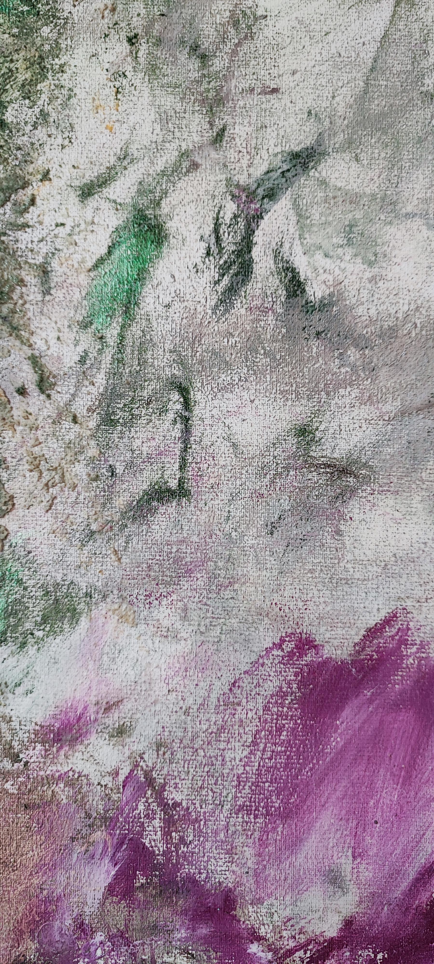 Jardín secreto - Abstract Painting Gris de Laura Casini
