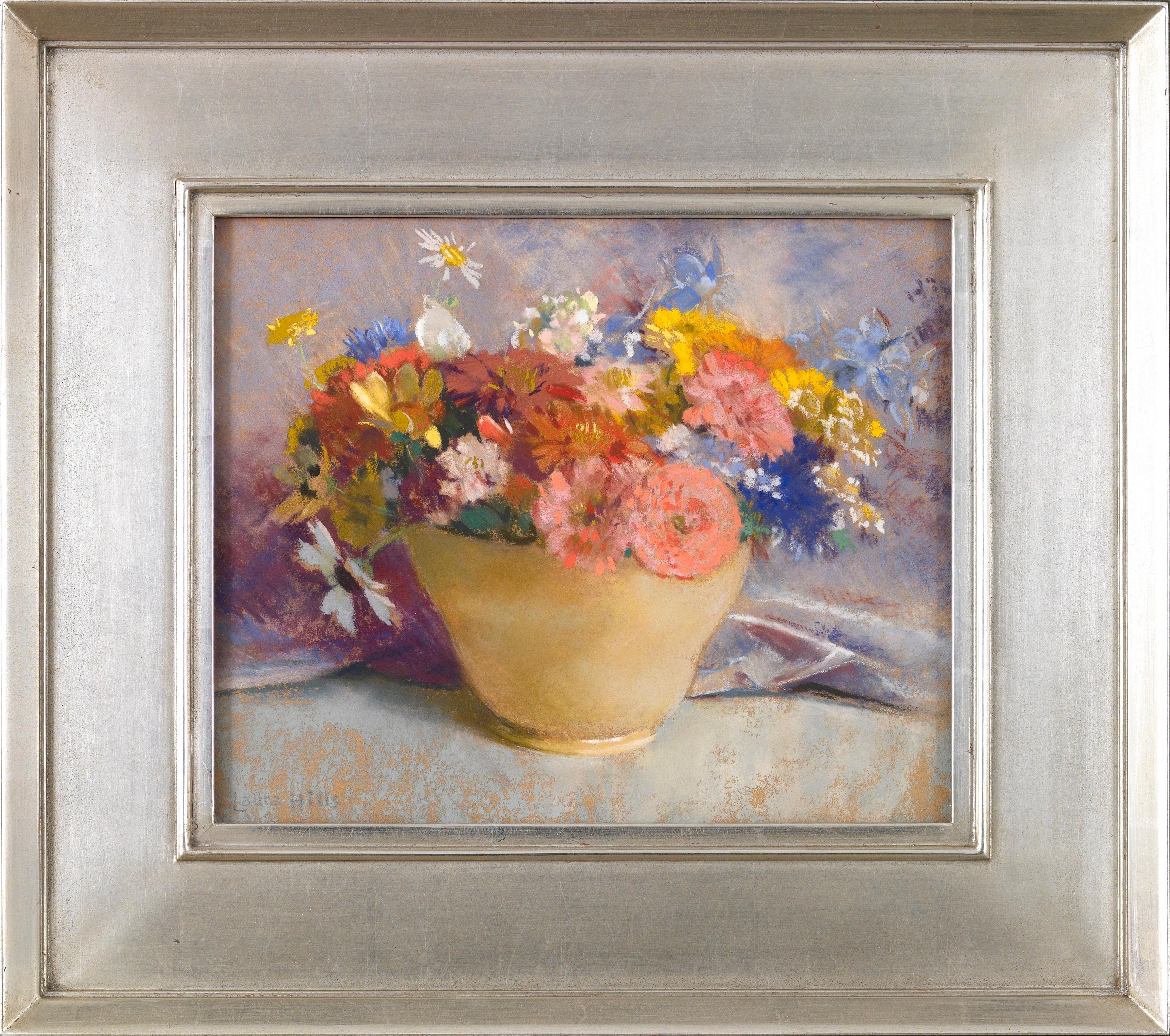 Mixed Flowers in a Yellow Vase