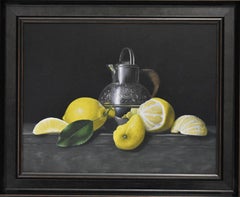 Lemons II -original modern still life-realism fruit painting-contemporary art