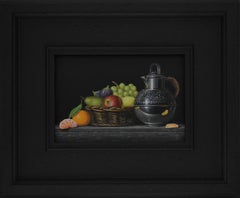 Silver Water Jug - original realism still life painting - contemporary art