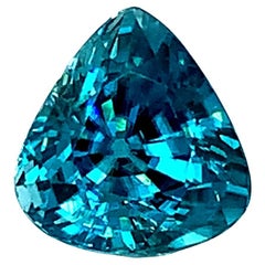 LAURA .....Custom Blue Zircon Pendant with Princess Cut Diamond on Top for Laura