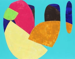 "Deep" - Colorful Non-Objective Painting - Bold Shapes - Sonia Delaunay