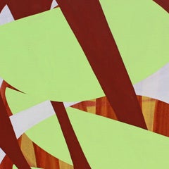 "Key Lime" - Colorful Non-Objective Painting - Sonia Delaunay