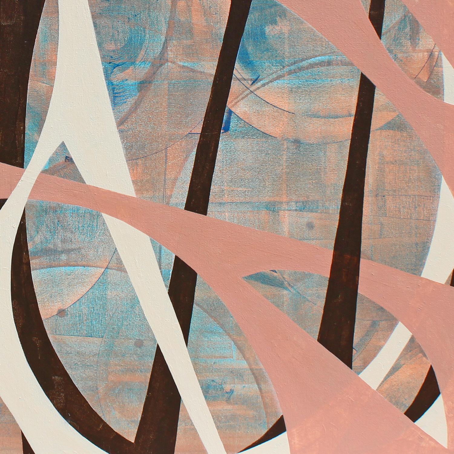 „“MidMod““ – Bunte, ungegenständliche Gemälde – Sonia Delaunay (Abstrakt), Painting, von Laura Dargan