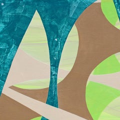 ""Palm"" - Buntes, ungegenständliches Gemälde - Sonia Delaunay