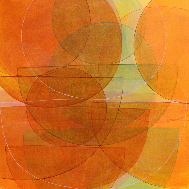 Laura Dargan Abstract Painting - "Second Summer" - Colorful Non-Objective Painting - orange