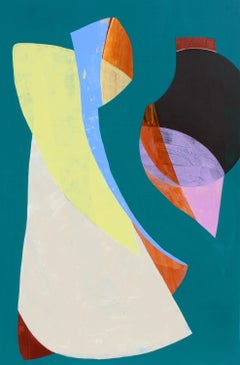"Tangled" - Colorful Non-Objective Painting - Bold Shapes - Sonia Delaunay