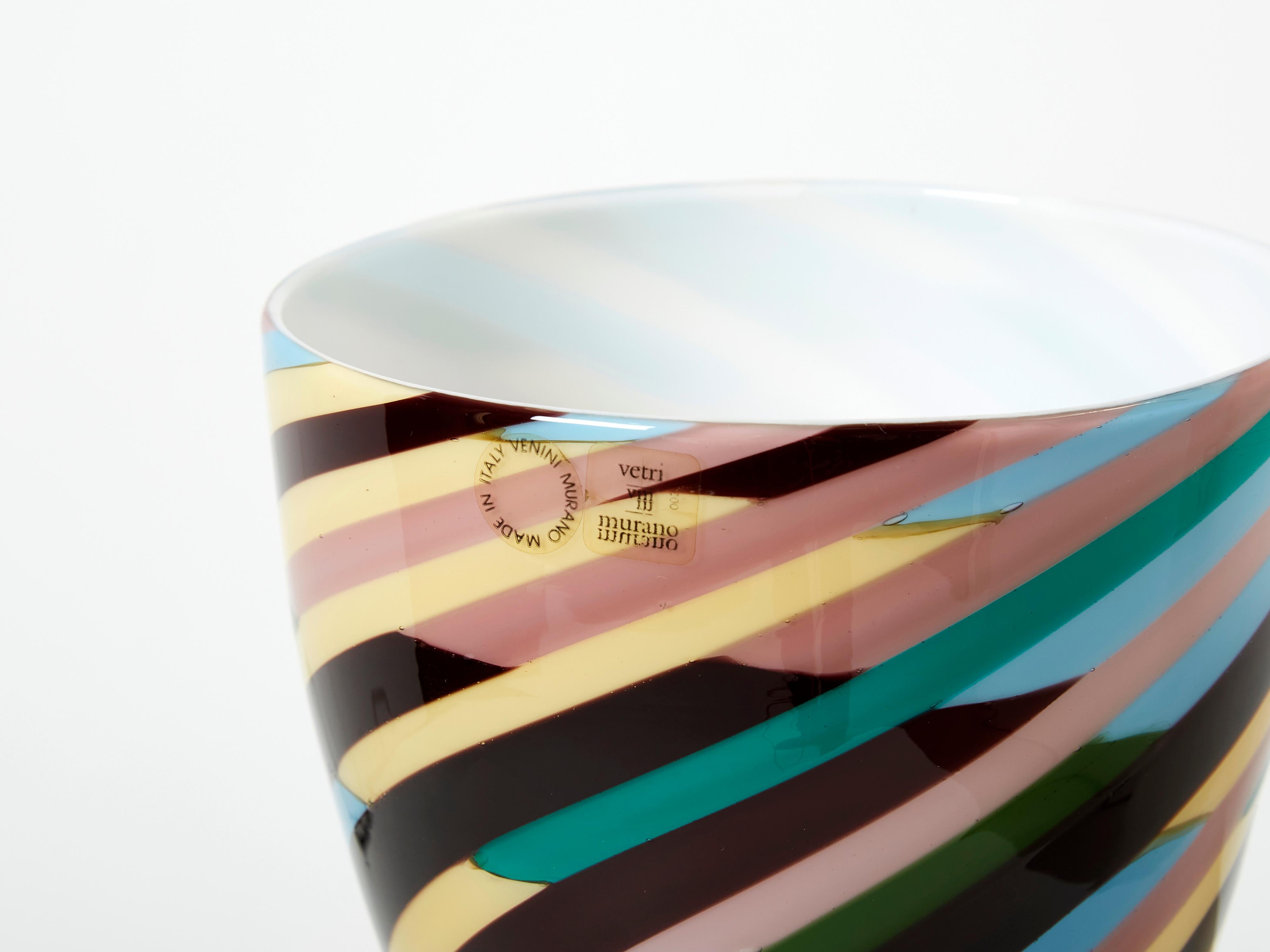 Laura de Santillana für Venini, Klee-Vase aus geblasenem Glas, 1984 im Angebot 4