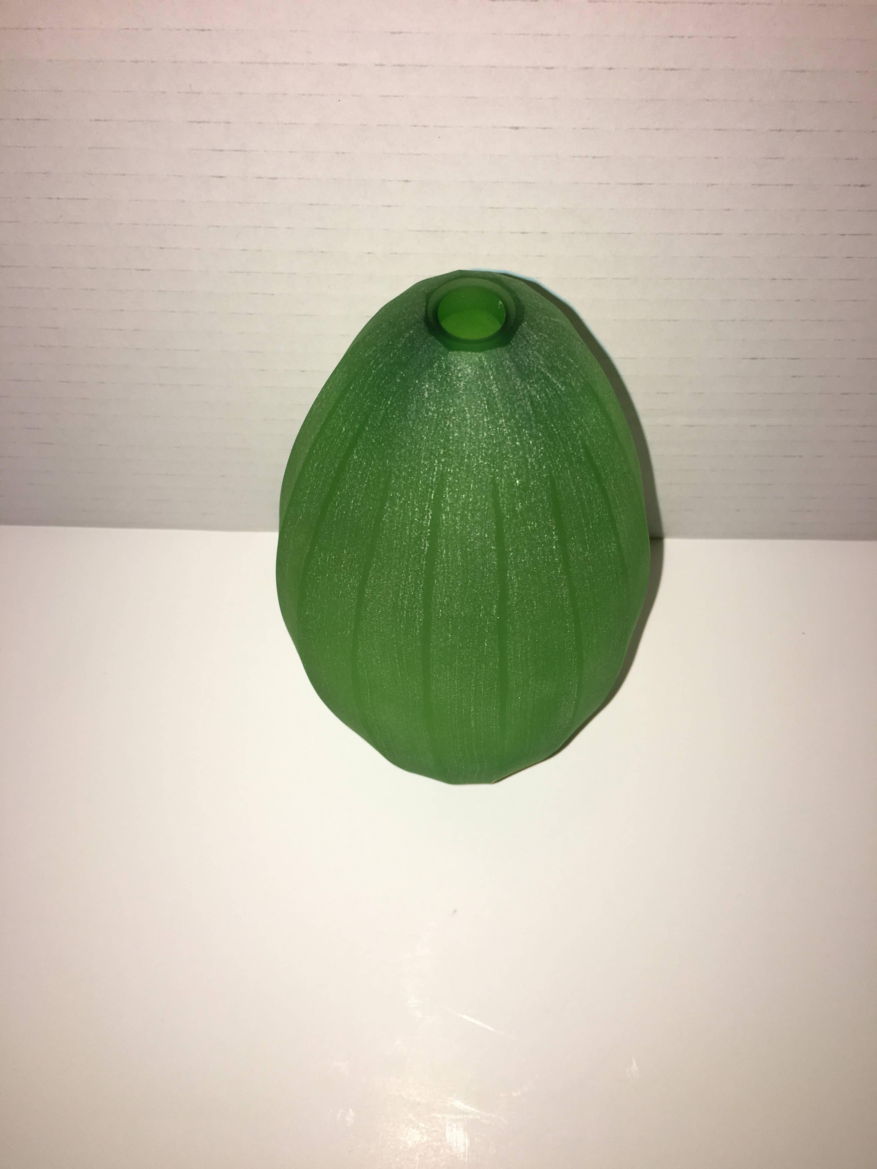 Vintage Hand Blown Faceted Fruit Form Murano Glass Sculpture Vase for Arcade For Sale 4