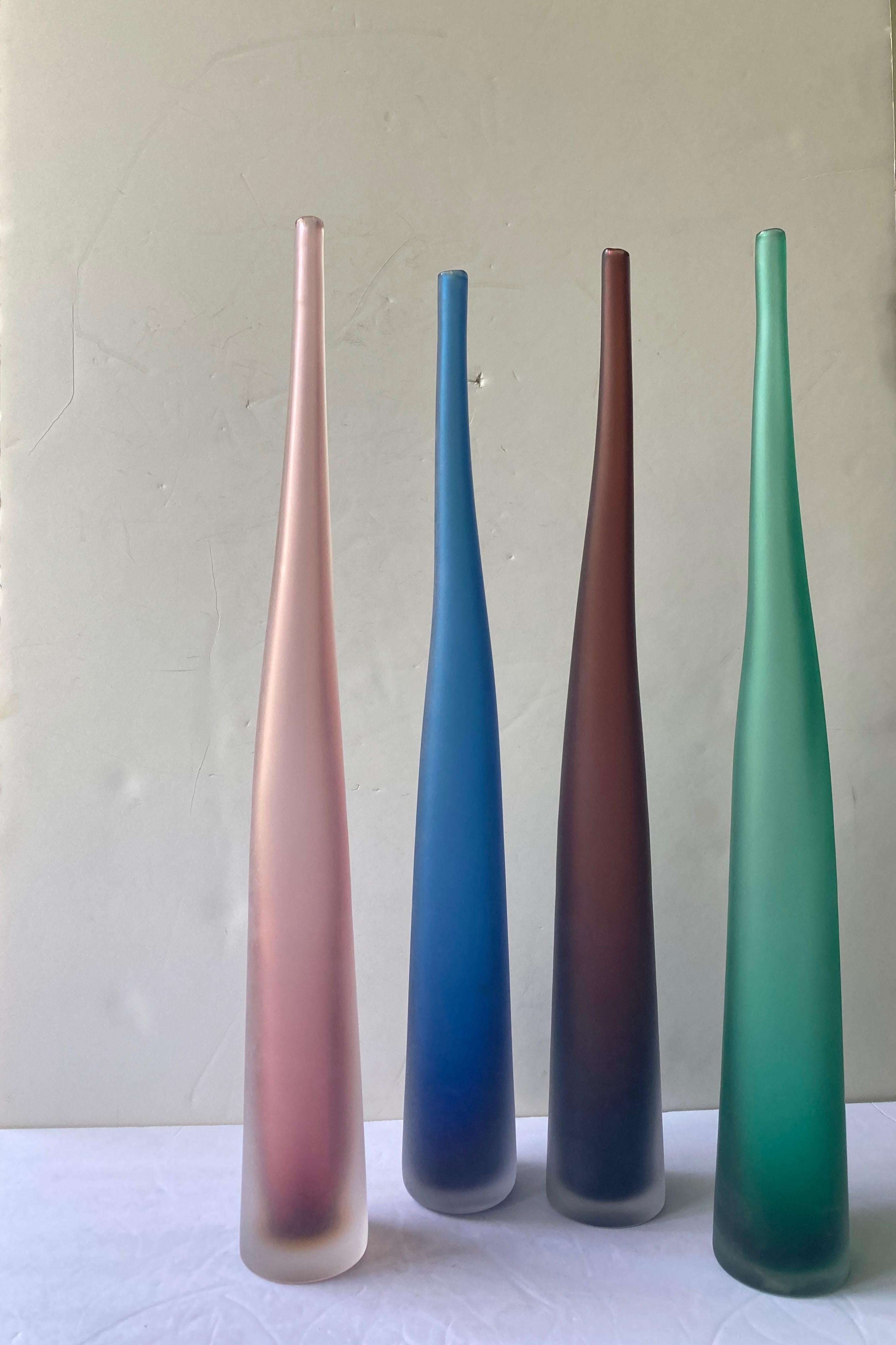 Post-Modern Laura de Santillana, Small Collection of Murano Glass Bottles/Vases, by Arcade