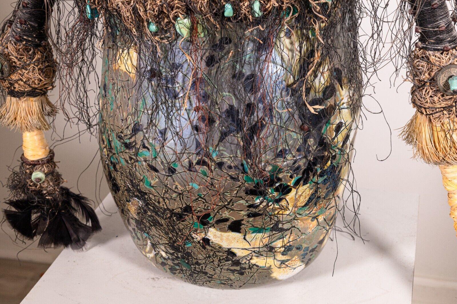 Laura Donefer Witch Pot Serie Contemporary Modernist Blown Glass Vase Vessel mit im Angebot 3
