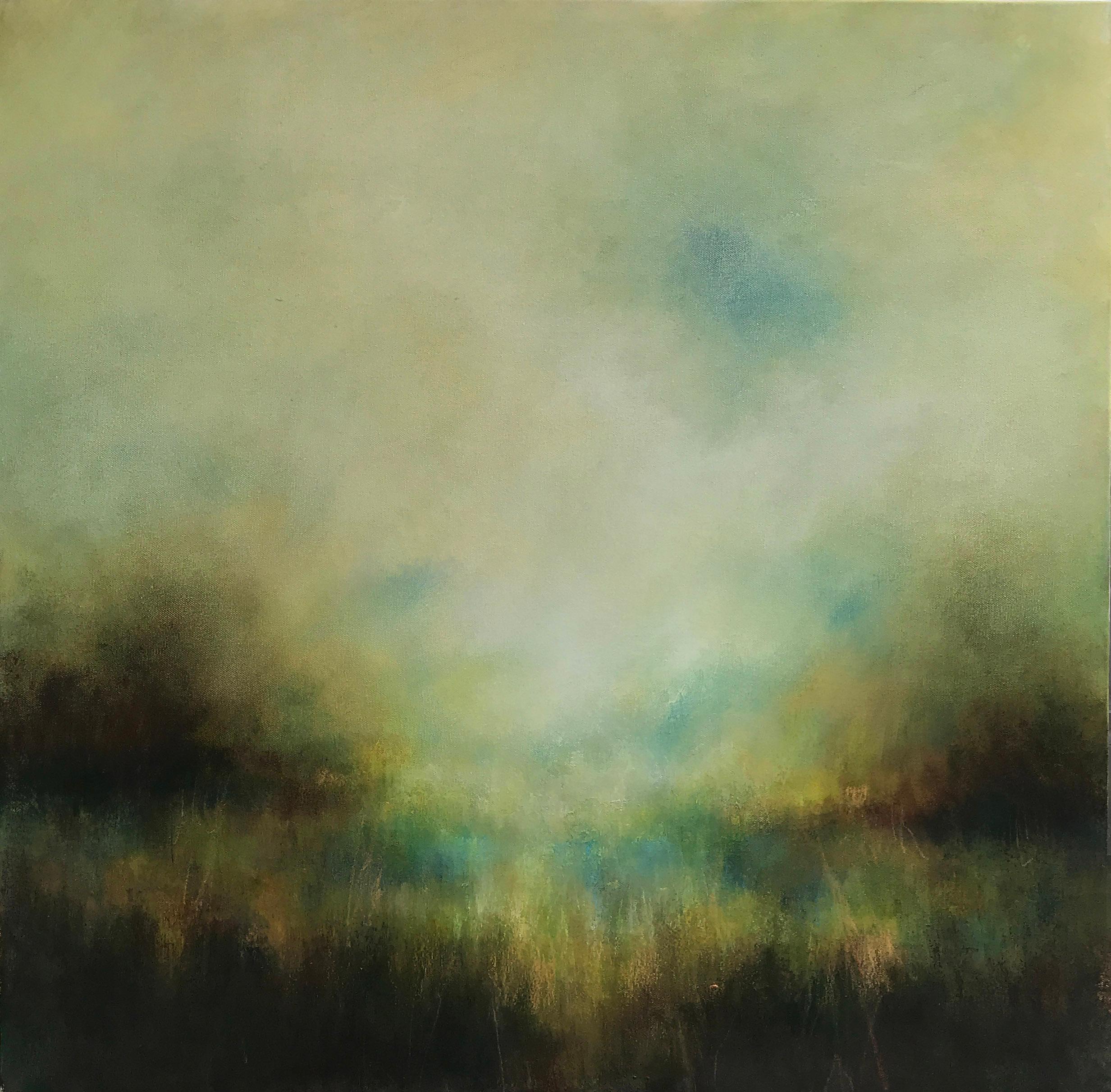 Laura Dunmow  Landscape Painting – Laura Dunmow, Summer Haze, britische Sommerkunst, Landschaftsmalerei, Geschenkkunst