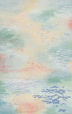 Laura Fayer - Sky River - acrylic paint and Japanese paper on canvas