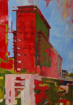 Roma towers 01, Painting, Oil on Canvas