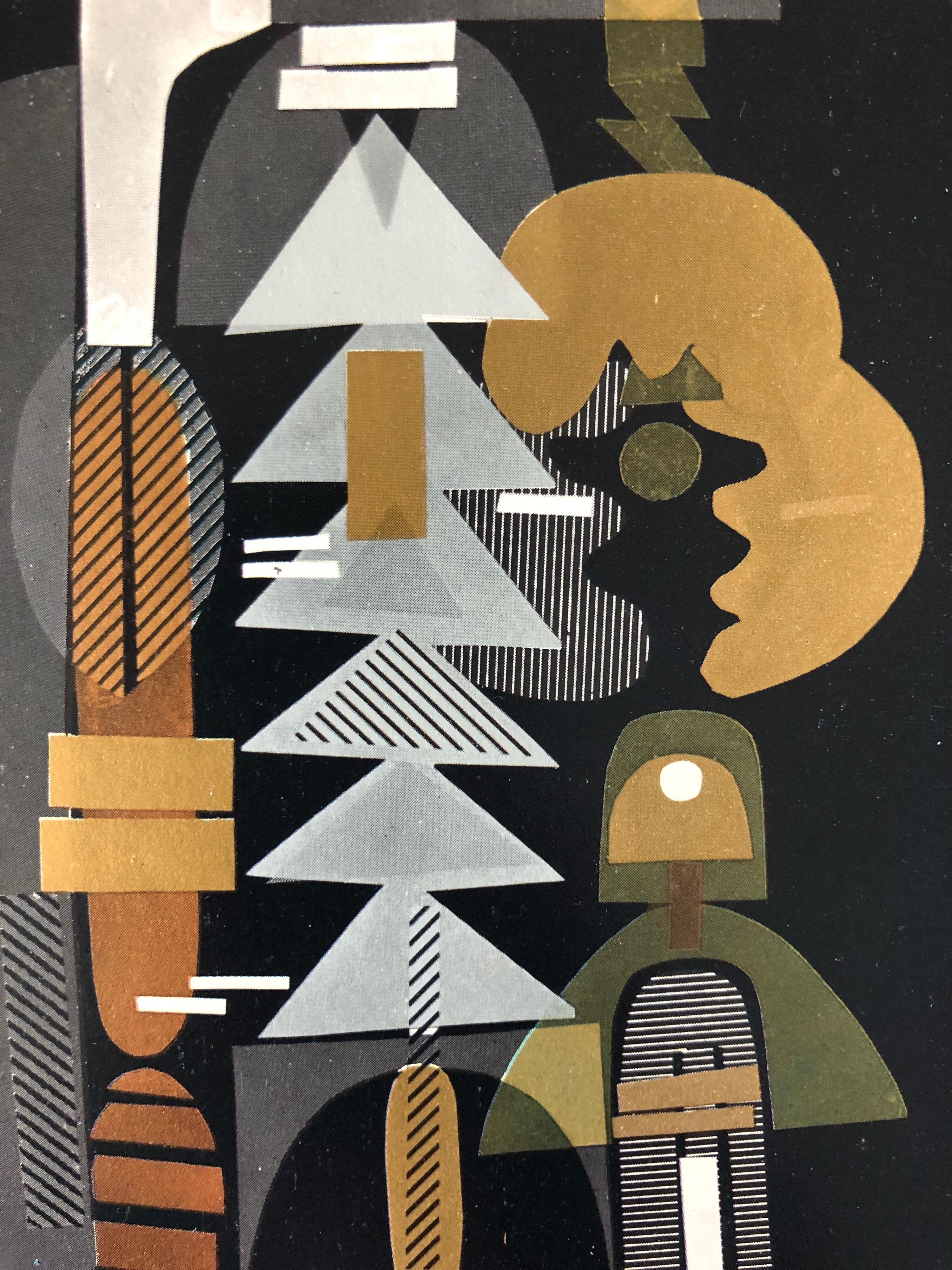 Astratto Donna Italiana Artista Moderna Metallizzata Specchio Litografia Laura Fiume in vendita 2