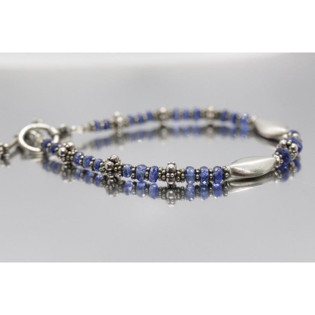 Laura Gibson & Gibson Bracciale. In argento 925 e con gemme sfaccettate pendenti - Topazio In condizioni buone in vendita a Port Charlotte, FL